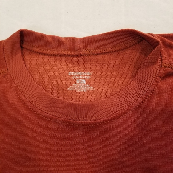 Patagonia Mens Size Extra Large XL Capilene Baselayer Long Sleeve T-Shirt Orange - Picture 7 of 10